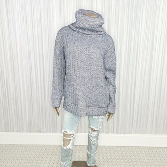 Gapfit Sweaters | Gapfit Black and White Quilted Funnel Neck Pullover Sweater M | Color: Black/White | Size: M | Pm-24531417's Closet